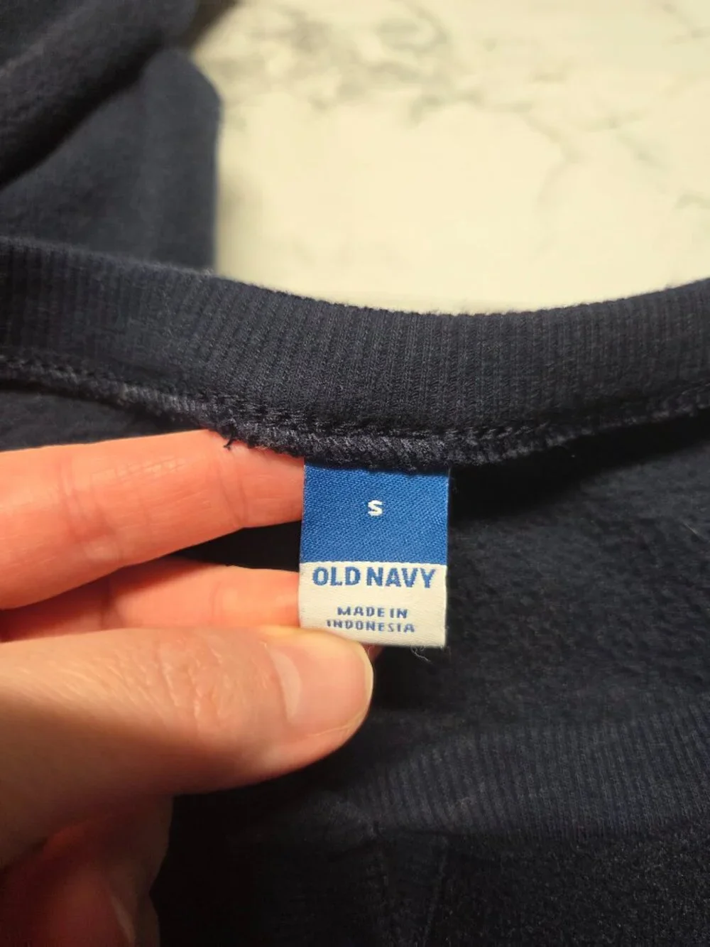 Old Navy Small Navy Blue Fleece Henley Button Front Shorts Pajama Romper
